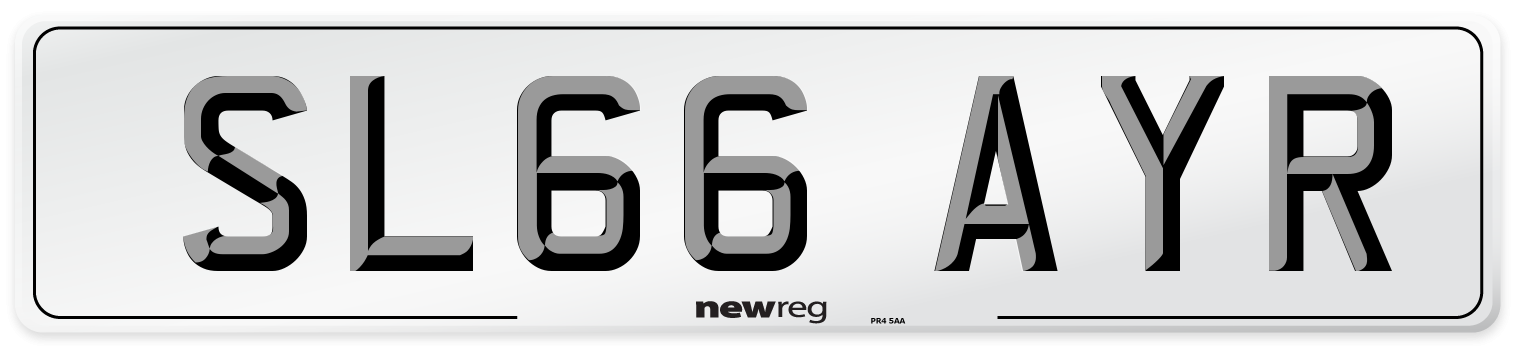 SL66 AYR Number Plate from New Reg